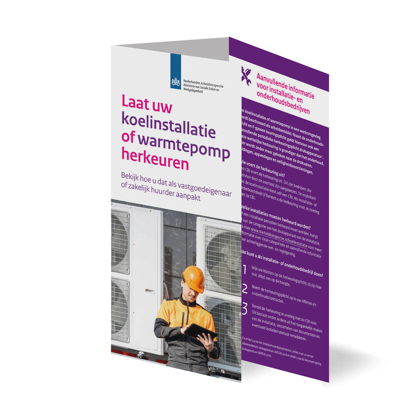 informatiefolder laat uw koelinstallatie of warmtepomp herkeuren