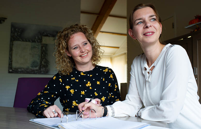 portret van Mieke Rens en Ineke Driessen