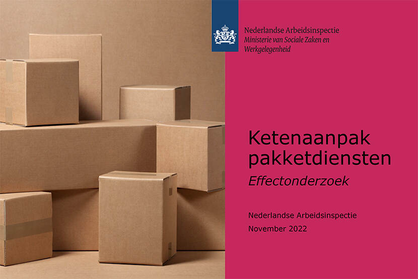Omslag van de rapportage Effectonderzoek Ketenaanpak Pakketdiensten
